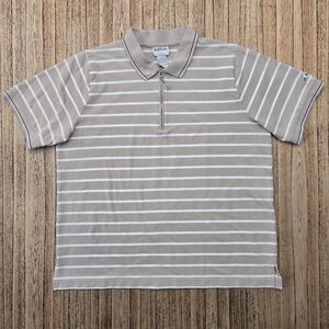 Bon Worth Womens Large Short Sleeve Shirt Golf Polo Club Pull‎ Zipper Casual